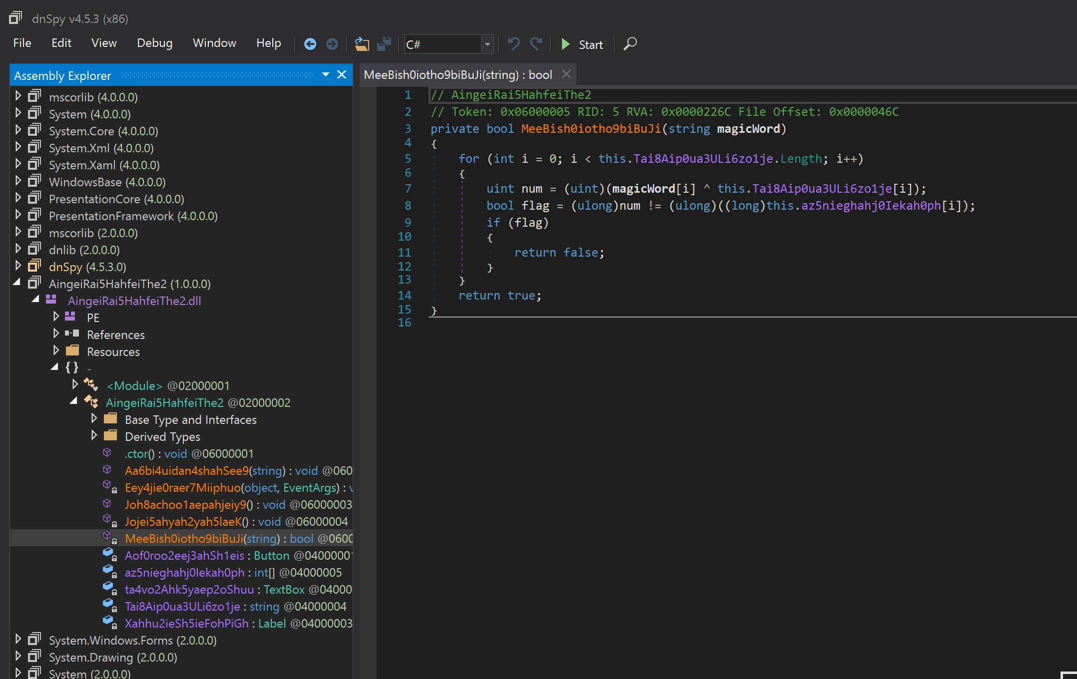 Routine de vérification